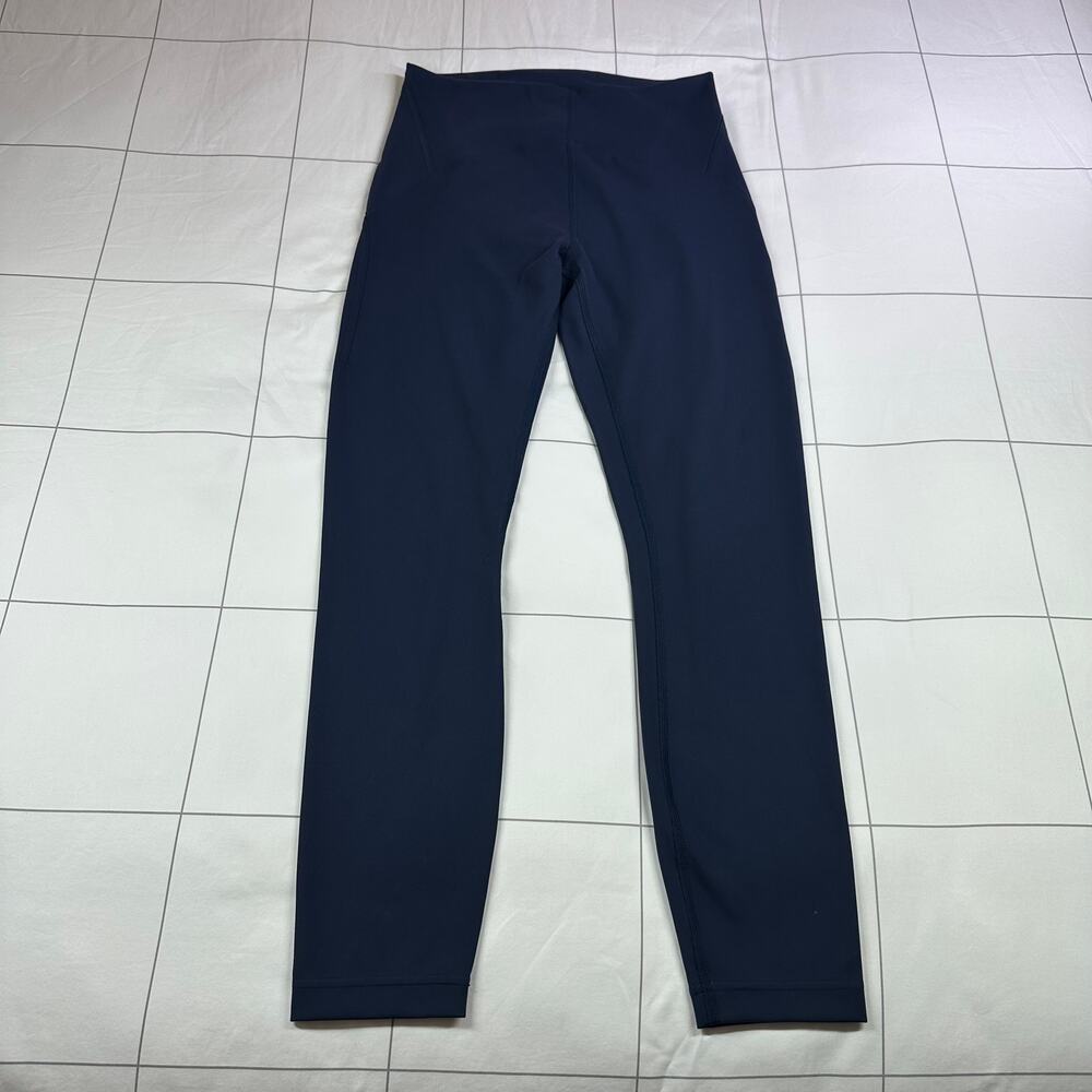 Lululemon Leggings Womens 6 Blue Instill High Rise 25" Yoga Smooth Gym Pilates - Picture 3 of 10